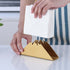 Niciksty Modern Matte Gold Napkin Holder, Stainless Steel Napkin Holder for Tables, Tabletop Freestanding Paper Towel Separator, for Home, Kitchen, Dining Table, Bar, Indoor and Outdoor Events, Small