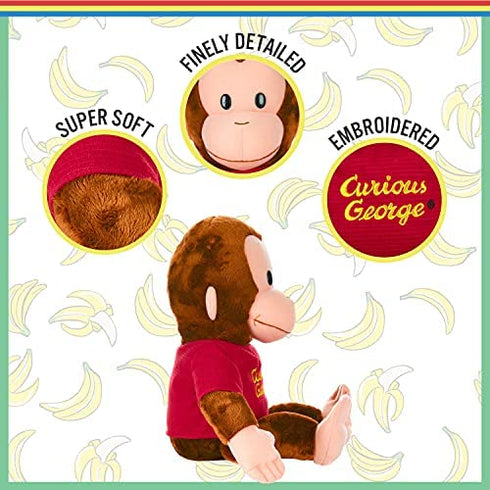 KIDS PREFERRED Curious George Monkey Plush - Classic George 16" Stuffed Animal