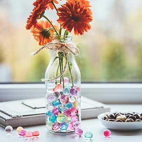 Hicarer 10000 Pieces Vase Filler Beads Gems Water Gel Beads Growing Crystal Pearls Wedding Centerpiece Decoration (Red)