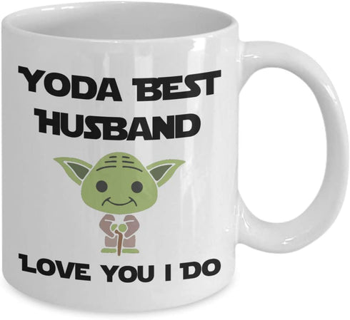 Yoda Best Husband Mug, I Love You Happy Birthday Gift From Wife, Funny Wedding First Anniversary Cup, Christmas Hubby Coffee Mugs, Cute Easter Present For Him, Married Couple Cups, Bride To Groom