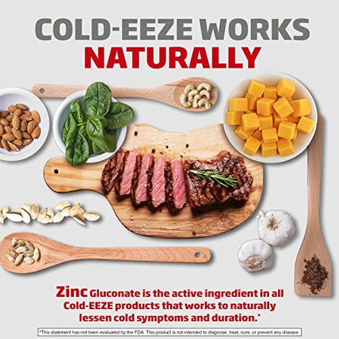 Cold-EEZE Natural Cherry Zinc Lozenges, Homeopathic Cold Remedy, Reduces Duration of the Common Cold, Sore Throat, Cough, Congestion and Post Nasal Drip, No.1 Best Selling Zinc Lozenge Brand, 25 Count