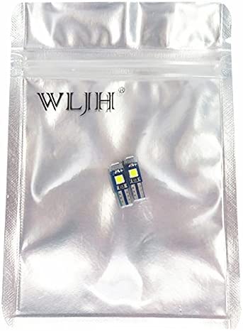 WLJH 10 Pack White Canbus T5 Led Bulb 2721 37 74 Wedge Lamp PC74 Twist Sockets Dash Dashboard Lights Instrument Panel Cluster Leds Car Replacement