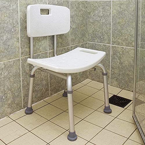 Uenhoy 4 Pcs Replacement Rubber Feet for Shower Chair, Shower Bench, Shower Seat Non Slip Rubber Tips (1", Grey)