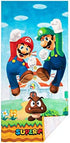 Super Mario "Official Nintendo" Kids Super Soft Cotton Bath/Pool/Beach Towel, 58 in x 28 in, By Franco
