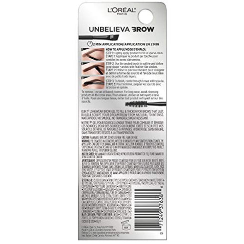L'Oreal Paris Unbelieva-Brow Tinted Waterproof Brow Gel, Blonde