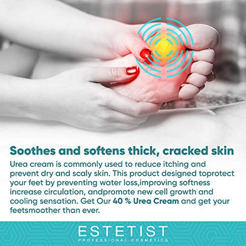 ESTETIST Urea Foot Cream 40%, Foot Lotion For Dry Cracked Feet, Moisturizer For Rough Heel, Foot Care Lotion with Vitamin E and Aloe Vera, Reduce Itching