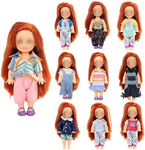 BARWA 6pcs Kelly Doll Clothes Fashion Dresses Outfit for Kelly Doll