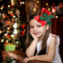 4 Pcs Large Christmas JOJO Hair Bows, 8 Inch Handmade Grosgrain Ribbon Alligator Clip Hair Accessories for Gifts 1