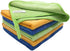 SURPRISE PIE Microfiber Cleaning Cloths 400 GSM Thick Soft Lint Free 12"x12" 6 Pack Green Blue and Orange Reusable Kitchen Towels Dust Cloth Rags for Window Car House Boat Furniture
