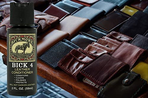 Bick 4 Leather Conditioner and Leather Cleaner 2 oz - Will Not Darken Leather - Safe of Leather Apparel, Furniture, Jackets, Shoes, Auto Interiors, Bags & All Other Leather Accessories