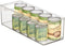 mDesign Plastic Food Storage Organization Container Bin w/Handles, for Kitchen, Pantry, Cabinet, Fridge/Freezer, Countertop - Organizer for Refrigerator Snacks - Ligne Collection -Clear