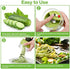 Handheld Spiralizer Vegetable Slicer, 4 in 1 Heavy Duty Veggie Spiral Cutter - Zoodle Pasta Spaghetti Maker