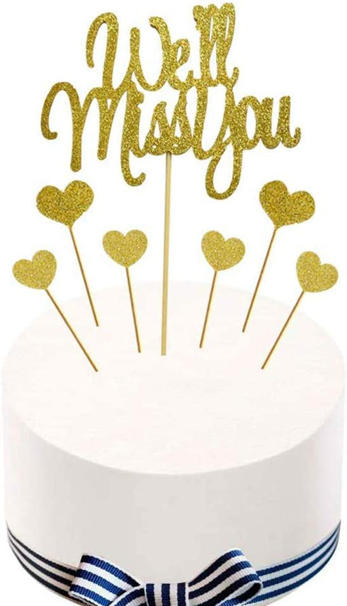We’ll Miss You Cake Topper for Retirement,Graduation,Going Away Party Cake Decorations Supply