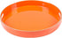 MAONAME 13" Round Tray, Orange Serving Tray with Handles, Modern Decorative Tray for Coffee Table, Plastic Ottoman Tray for Ottoman, Bathroom, Decor