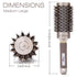 Baasha Medium Round Brush 2 Inch, Boar Hair Brush Round for Women, Professional Ceramic Barrel Hair Brush With Boar Bristle, Round Brushs for Blow Drying Medium Length, Roller Round Brushs for Flip