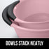 Gorilla Grip Mixing Bowls Set of 2, Slip Resistant Rubber Bottom, Nesting Baking Bowl, Soft Wide Handle, Easy Pour Spout, Electric Mixer and Dishwasher Safe, Kitchen Essentials, 5 QT, 3 Quart, Pink