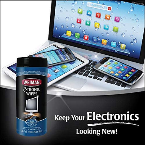 Weiman Anti-Static Electronic Cleaning Wipes For LCD Screens, Computers, TVs, Tablets, E-readers, Smart Phones, Netbooks, and Touchscreens , 30 Count (Pack of 1)