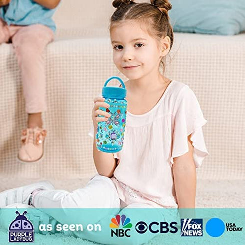 PURPLE LADYBUG Decorate Your Own Water Bottle for Girls DIY Kits - Cool Arts and Crafts for Kids Ages 6-8 & Craft Kits for Girls Ages 10-12 - Little Girl Gifts or 6 Year Old Girl Birthday Gift Idea