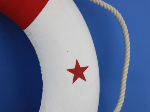 Hampton Nautical Lifering, 20", Red