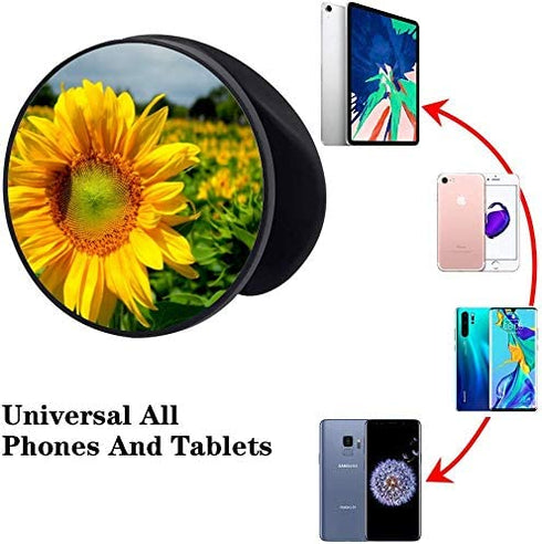 (3 Pack) Cell Phone Holder Sunflower Orange Expanding Grip Stand Finger Kickstand for Smartphone and Tablets