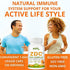 CDZ + Ginger + Lysine + Turmeric |Vitamin C 500mg| Vitamin D3 10,000 IU(250mcg)| Zinc Complex 50 mg| Turmeric 100mg| Lysine 100 mg| Ginger 100 mg| Vegetarian Capsules| 120 Servings