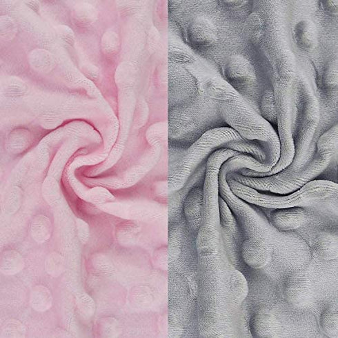 BlueSnail Soft and Strechy Minky Bassinet Fitted Sheet, Cradle Sheets for Bassinet Pad/Mattress 2pk (Bassinet, Pink+Gray)