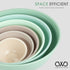 COOK WITH COLOR Mixing Bowls with Lids - 12 Piece Plastic Nesting Bowls Set includes 6 Prep Bowls and 6 Lids, Microwave Safe Mixing Bowl Set (Mint Ombre)