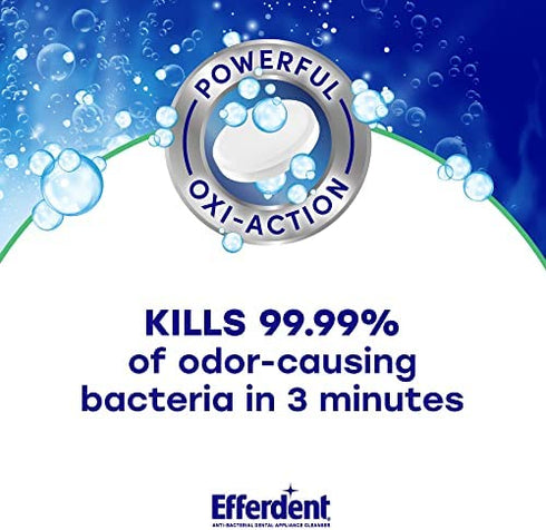 Efferdent Retainer & Denture Cleaner Tablets, Minty Fresh & Clean, 126 Count