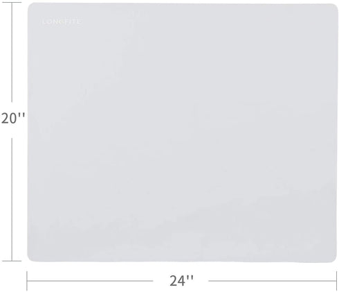 Silicone Baking Mat 24''x20'' Extra Large for Dough Rolling Pastry Fondant Mat Nonstick and Nonskid Heat Resistent, Countertop Protector, Dining Table Mat and Placemat (Extra Large Size, Gray)