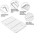 P&P CHEF Cooling Rack Pack of 2, Stainless Steel Small Cooking Rack for Cooling Baking Roasting Grilling Drying, Rectangle 9.7'' x 7.3'' x 0.6'', Fits Small Toaster Oven, Oven & Dishwasher Safe
