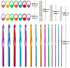 Vodiye 37 PCS Crochet Hooks Set, High Quality Coloured Aluminum Ergonomic Handle Crochet, Hook Needles for Arthritic Hands, with Stitch Markers and Large-Eye Blunt Needles