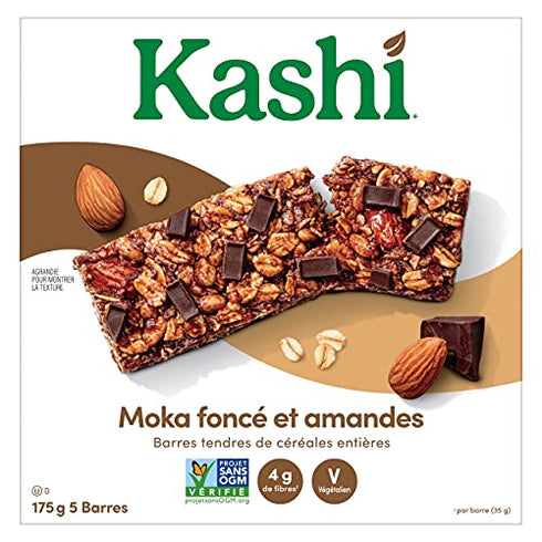 Kashi, Chewy Granola, Dark Mocha Almond Snack Bars, 175g/6.17oz., 5ct, {Imported from Canada}