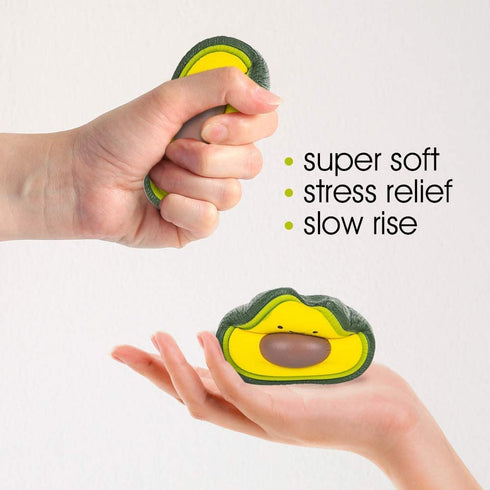 ArtCreativity Avocado Squeeze Toys for Kids, Set of 4, Scented Slow-Rise Stress Toys for Adults, Play Food for Children, Themed Party Favors, Great Gift Idea for Boys and Girls