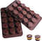 Webake Chocolate Candy Molds Silicone Baking Mold for Snack Size Peanut Butter Cup, Jello, Keto Fat Bombs and Cordial, Pack of 2