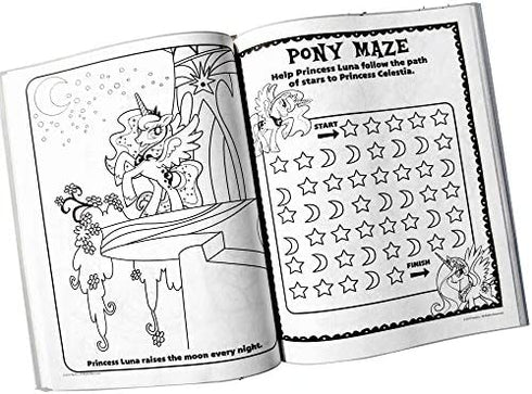 My Little Pony Coloring Book with Take-N-Play Set - 96-page Coloring Book, My Little Pony Stickers, and Markers