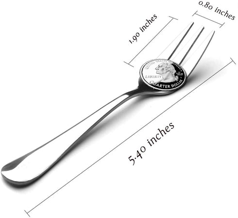 Snamonkia Appetizer Small Forks Set of 12, 5.4 Inches, Dessert Forks Stainless Steel, 3-Tine Portable Cocktail Salad Fruit Forks for Party Travel