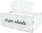 AuldHome Dryer Sheet Dispenser; Countertop Rustic White Fabric Softener Sheet Holder for Laundry Room