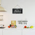 TOARTi Modern Kitchen Wood Hanging Sign Plaque, Kitchen is Seasoned with Love Wooden Hanger, Warming Saying Wall Art Sign for Kitchen, Restaurant, Farmhouse Decor (8''x16'')