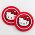 Plasticolor 000677R01 Hello Kitty Bow Auto Car Truck SUV Cup Holder Coaster 2-Pack