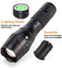 ULTRAFIRE Tactical LED Flashlight Hunting Flashlight A100 Focusable 3 Colors Exchange Glass Lens (Generate RED or Green Light )
