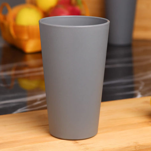 GENLGE 20 OZ Unbreakable Drinking Glasses Reusable Cups for Adult, Eco Friendly Tumblers Wheat Straw Cups Set of 5, Dishwasher Safe