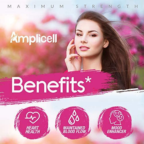 AMPLICELL Female Enhancement (60caps) - Hormone Balance for Women - Intimacy & Mood Support - Natural Female Enhancement Pills with Dong Quai, Ginseng & Maca Root, 1 Pack