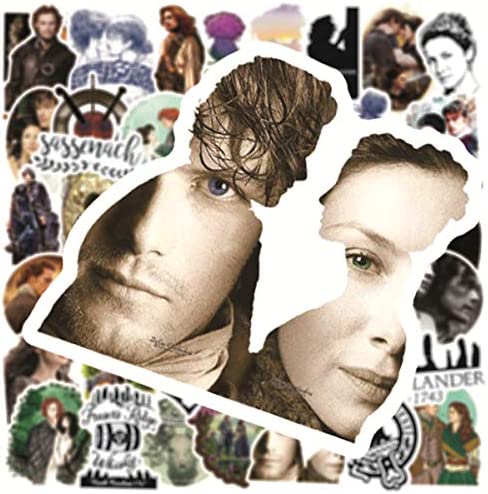 50pcs TV Drama Theme Vinyls Stickers Laptop Sticker Waterproof Stickers Luggage Skateboard Water Bottle Stickers Decal Bicycle Bumper Snowboard Decorate Gift for Kid?Outlander?