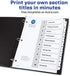 Avery 10-Tab Dividers for 3-ring Binders, Customizable Table of Contents, Classic White Tabs, 1 Set (11077)