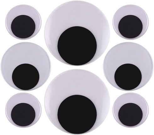 DIYASY 2 Inch 3 Inch 4 Inch Large Googly Wiggle Eyes with Self-Adhesive 8 Pcs for Christmas Decorations