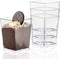 Tosnail 60 Pack 3.7 Ounce Clear Plastic Square Dessert Cups with 60 Plastic Tasting Spoons for Party, Weddings