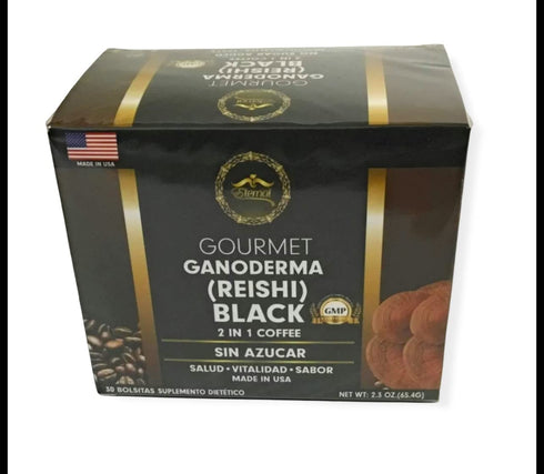 Eternal Gourmet Ganoderma (REISHI) Black Coffee 2 in1 Made in USA Cafe Negro con ganoderma Eternal