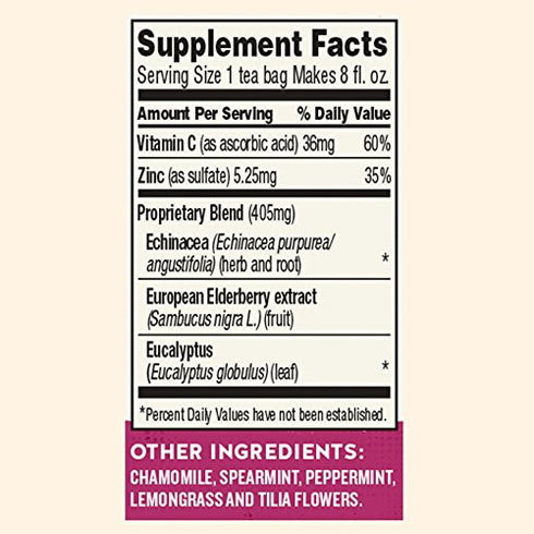 Celestial Seasonings Wellness Tea, Sleepytime Echinacea Complete Care, 20 Count Box