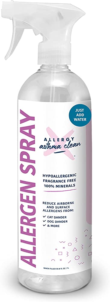 Allergy Asthma Clean Allergen Spray Mineral concentrate in a bottle. -JUST ADD WATER- 33.8oz (1 Bottle)