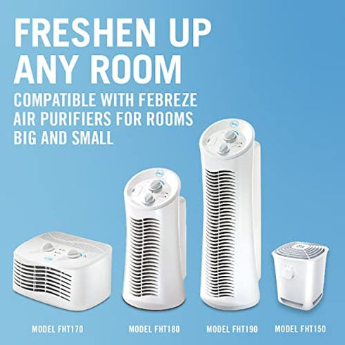 Febreze Linen & Sky Air Purifier Scent Refill Cartridge, 2-Pack, White, 2 per Pack